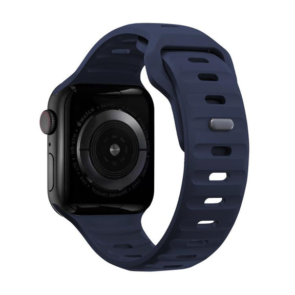 For Apple Watch 46mm / 49mm / 45mm / 44mm Kalebol Sport Silicone Strap(Midnight Blue)