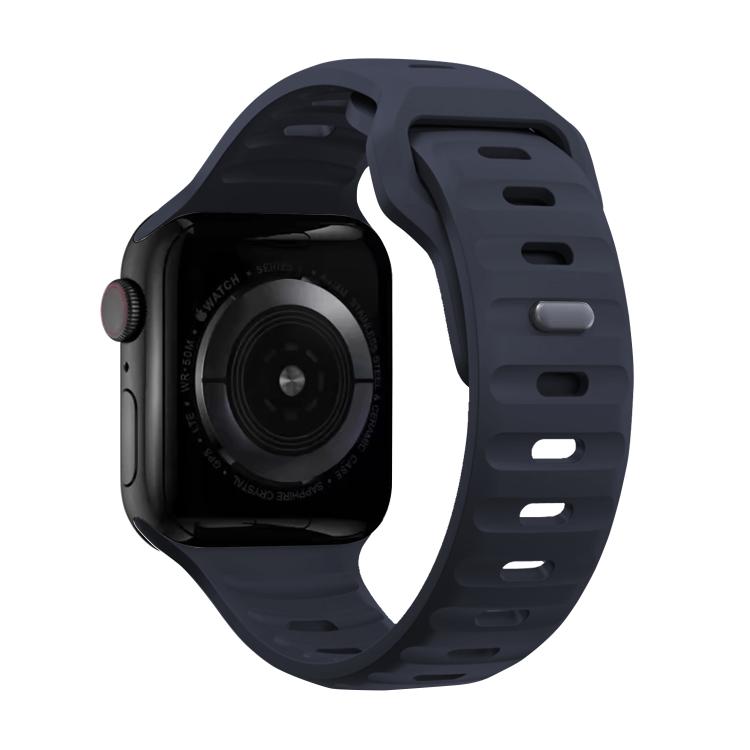 For Apple Watch 46mm / 49mm / 45mm / 44mm Kalebol Sport Silicone Strap(Midnight)