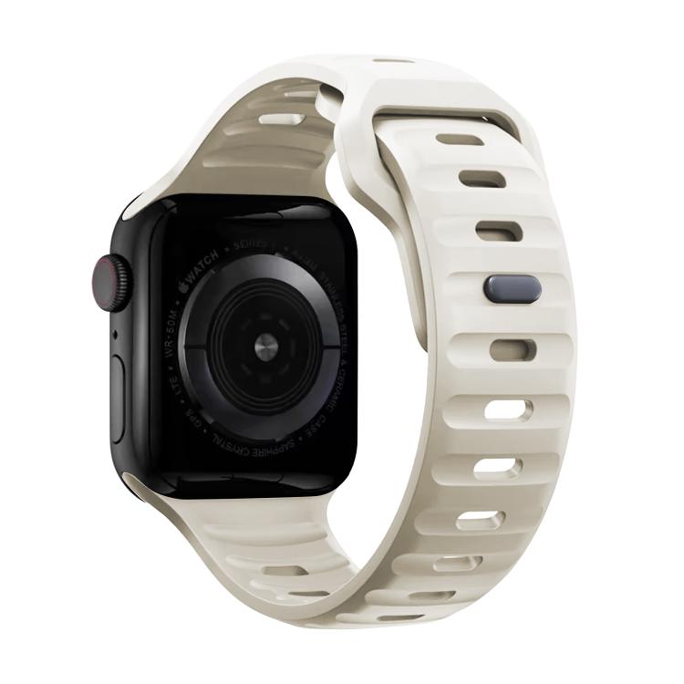For Apple Watch 46mm / 49mm / 45mm / 44mm Kalebol Sport Silicone Strap(Starlight)