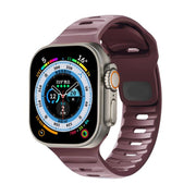 For Apple Watch 46mm / 49mm / 45mm / 44mm Kalebol Sport Silicone Strap(Smoky Purple)