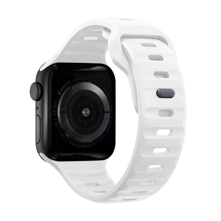 For Apple Watch 42mm / 41mm / 40mm / 38mm Kalebol Sport Silicone Strap(White)