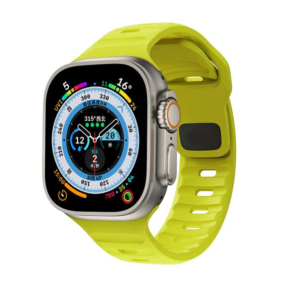 For Apple Watch 42mm / 41mm / 40mm / 38mm Kalebol Sport Silicone Strap(Grass Green)