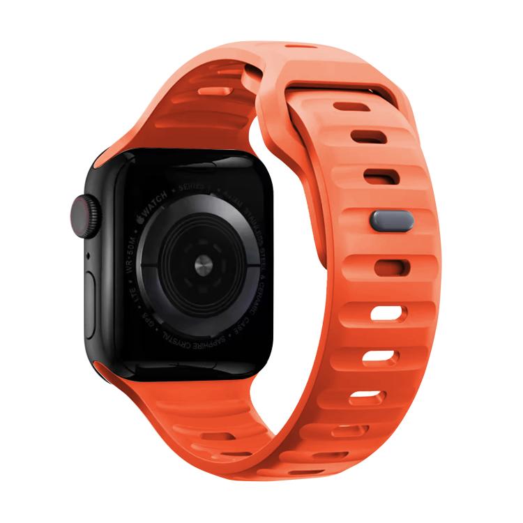 For Apple Watch 42mm / 41mm / 40mm / 38mm Kalebol Sport Silicone Strap(Orange) - Watch Bands by Kalebol | Online Shopping South Africa | PMC TechLife | Buy Now Pay Later Mobicred