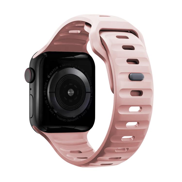For Apple Watch 42mm / 41mm / 40mm / 38mm Kalebol Sport Silicone Strap(Pink Sand)