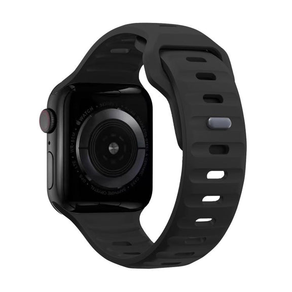 For Apple Watch 42mm / 41mm / 40mm / 38mm Kalebol Sport Silicone Strap(Black)