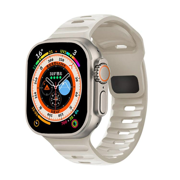 For Apple Watch 42mm / 41mm / 40mm / 38mm Kalebol Sport Silicone Strap(Starlight)