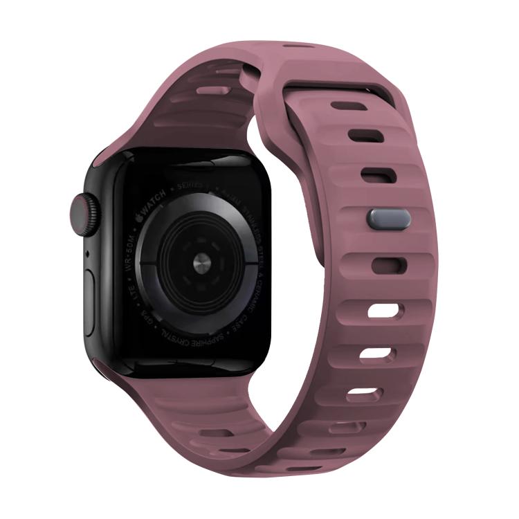 For Apple Watch 42mm / 41mm / 40mm / 38mm Kalebol Sport Silicone Strap(Smoky Purple)