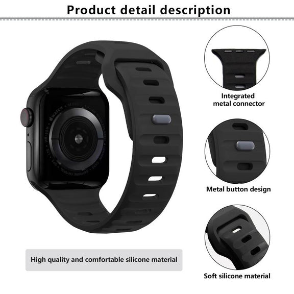 For Apple Watch 46mm / 49mm / 45mm / 44mm Kalebol Sport Silicone Strap(White)