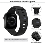 For Apple Watch 46mm / 49mm / 45mm / 44mm Kalebol Sport Silicone Strap(Dark Orange)