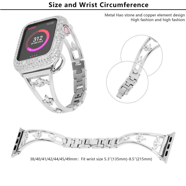 For Apple Watch 42mm / 41mm / 40mm / 38mm Kalebol Zirconia Watch Strap(Gold) - free shipping - PMC TechLife - Order now!