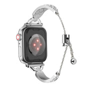 For Apple Watch 46mm / 49mm / 45mm / 44mm Kalebol Stone Curved Zinc Alloy Strap(Silver)