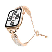 For Apple Watch 42mm / 41mm / 40mm / 38mm Kalebol Stone Curved Zinc Alloy Strap(Rose Pink)