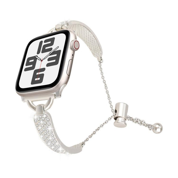 For Apple Watch 42mm / 41mm / 40mm / 38mm Kalebol Stone Curved Zinc Alloy Strap(Starlight)