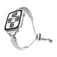 For Apple Watch 42mm / 41mm / 40mm / 38mm Kalebol Stone Curved Zinc Alloy Strap(Silver) - free shipping - PMC TechLife - Order now!