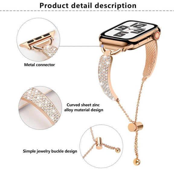 For Apple Watch 46mm / 49mm / 45mm / 44mm Kalebol Stone Curved Zinc Alloy Strap(Black)