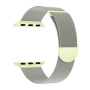 For Apple Watch 42mm / 41mm / 40mm / 38mm Kalebol Semi-round Tail Milan Stainless Steel Strap(Starlight Green)