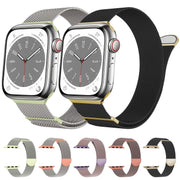 For Apple Watch 46mm / 49mm / 45mm / 44mm Kalebol Semi-round Tail Milan Stainless Steel Strap(Starlight Green)
