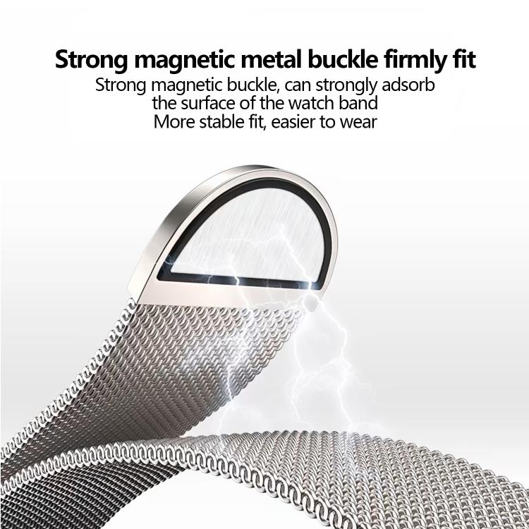 For Apple Watch 42mm / 41mm / 40mm / 38mm Kalebol Semi-round Tail Milan Stainless Steel Strap(Starlight Orange) - free shipping - PMC TechLife - Order now!