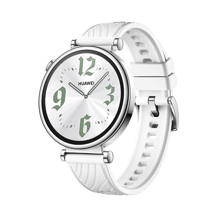 Kalebol 18mm Universal Textured Silicone Silver Buckle Strap(White) - 18mm Bands by Kalebol | Online Shopping South Africa | PMc TechLife | Buy Now Pay Later Mobicred