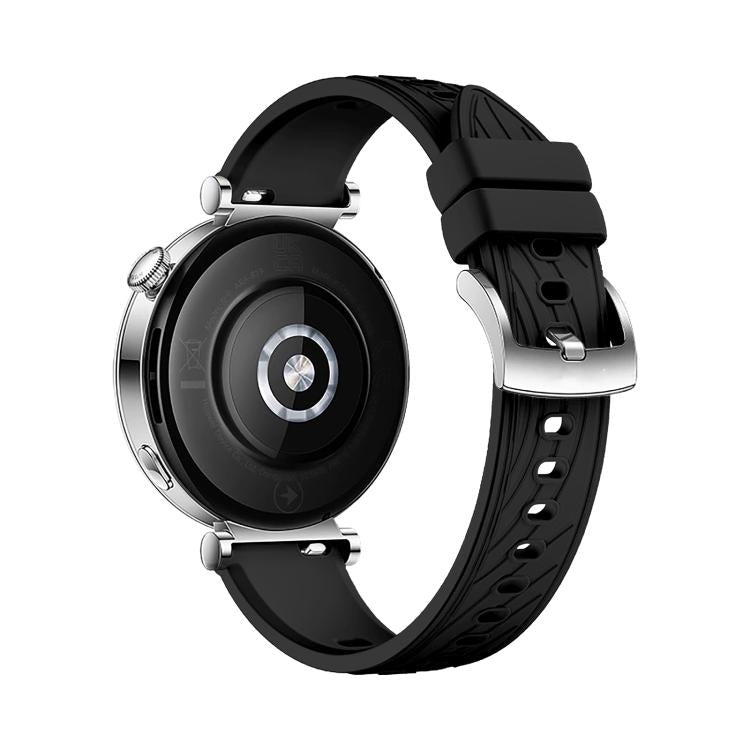 Kalebol 18mm Universal Textured Silicone Silver Buckle Strap(Black) - 18mm Bands by Kalebol | Online Shopping South Africa | PMc TechLife | Buy Now Pay Later Mobicred