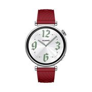 Kalebol 18mm Universal Textured Silicone Silver Buckle Strap(Red)