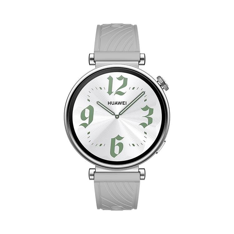 Kalebol 18mm Universal Textured Silicone Silver Buckle Strap(Light Grey)