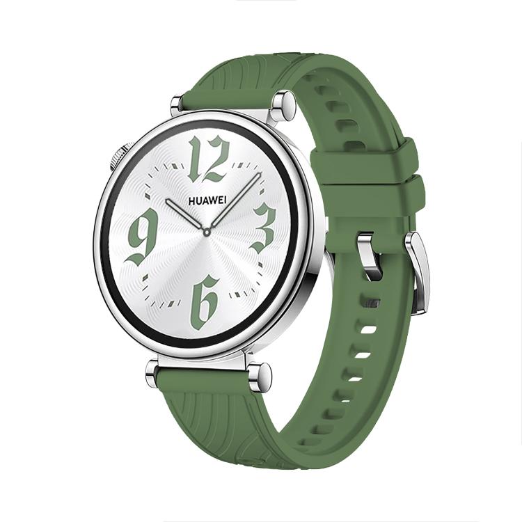 Kalebol 18mm Universal Textured Silicone Silver Buckle Strap(Spruce Green) - free shipping - PMc TechLife - Order now!