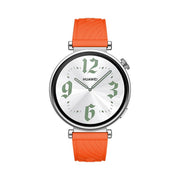Kalebol 18mm Universal Textured Silicone Black Buckle Strap(Orange)