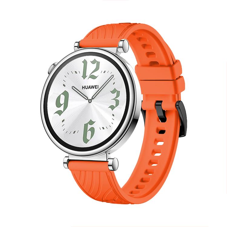 Kalebol 18mm Universal Textured Silicone Black Buckle Strap(Orange) - free shipping - PMc TechLife - Order now!