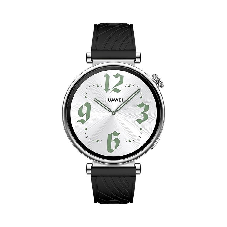 Kalebol 18mm Universal Textured Silicone Black Buckle Strap(Black)