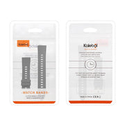 Kalebol 18mm Universal Textured Silicone Black Buckle Strap(Orange)