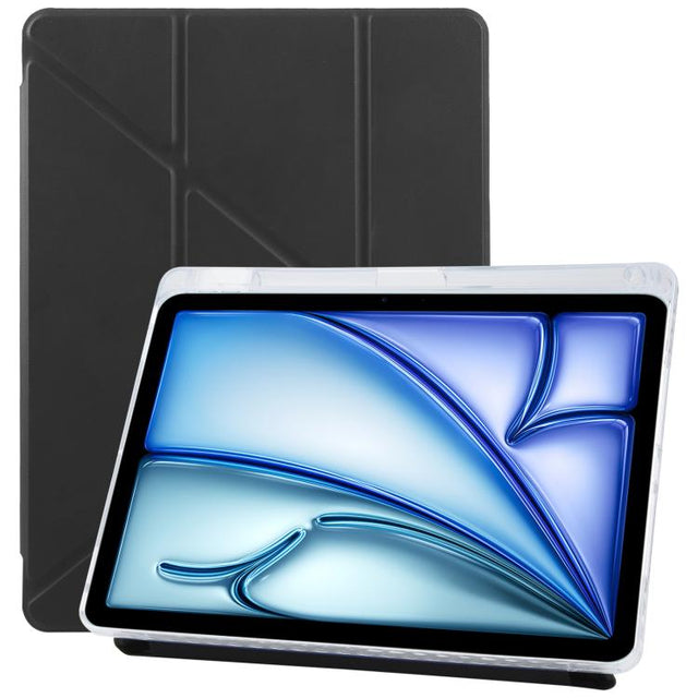 For iPad Air 11 2025 / 2024 ZGA Genre Series Y-Fold Leather Tablet Case with Pen Slot(Black)