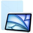 For iPad Air 13 2025 / 2024 / Pro 12.9 ZGA Genre Series Y-Fold Leather Tablet Case with Pen Slot(Blue) - free shipping - PMc TechLife - Order now!
