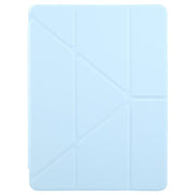 For iPad mini 6 / mini 2024 ZGA Genre Series Y-Fold Leather Tablet Case with Pen Slot(Blue)