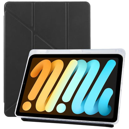 For iPad mini 6 / mini 2024 ZGA Genre Series Y-Fold Leather Tablet Case with Pen Slot(Black) - free shipping - PMC Jewellery - Order now!