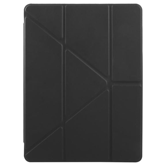 For iPad Pro 13 2024 ZGA Genre Series Y-Fold Leather Tablet Case with Pen Slot(Black)