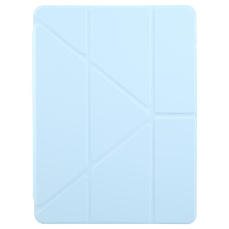 For iPad 10.2 2021 / Air 10.5 ZGA Genre Series Y-Fold Leather Tablet Case with Pen Slot(Blue) - free shipping - PMc TechLife - Order now!