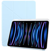 For iPad Pro 11 2022 / 2021 ZGA Genre Series Y-Fold Leather Tablet Case with Pen Slot(Blue)