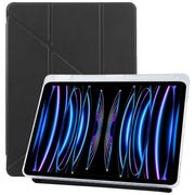 For iPad Pro 11 2022 / 2021 ZGA Genre Series Y-Fold Leather Tablet Case with Pen Slot(Black)