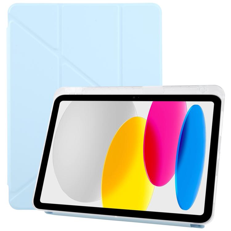 For iPad 2025 / 2022 ZGA Genre Series Y-Fold Leather Tablet Case with Pen Slot(Blue) - free shipping - PMC Jewellery - Order now!