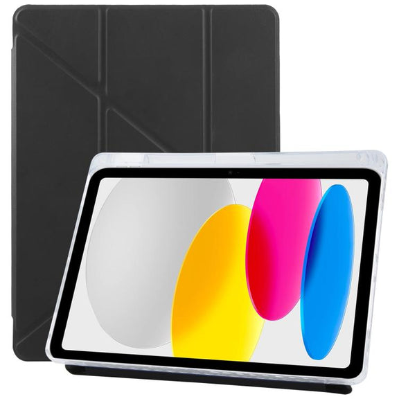 For iPad 2025 / 2022 ZGA Genre Series Y-Fold Leather Tablet Case with Pen Slot(Black)