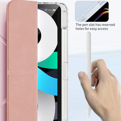 For iPad Pro 13 2024 ZGA Genre Series Y-Fold Leather Tablet Case with Pen Slot(Pink) - free shipping - PMC Jewellery - Order now!