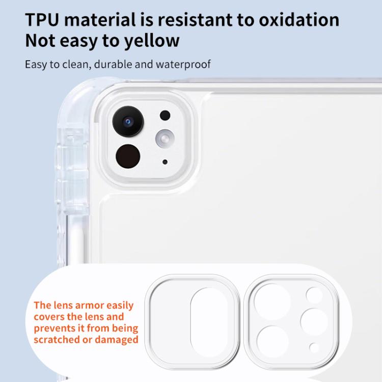 For iPad Air 13 2025 / 2024 / Pro 12.9 ZGA Genre Series Y-Fold Leather Tablet Case with Pen Slot(Blue) - free shipping - PMc TechLife - Order now!