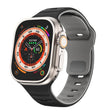 For Apple Watch 42mm / 41mm / 40mm / 38mm Kalebol Wave Reverse Buckle Two-color Silicone Strap(Black Grey) - Watch Bands by Kalebol | Online Shopping South Africa | PMC TechLife | Buy Now Pay Later Mobicred