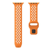 For Apple Watch 46mm / 49mm / 45mm / 44mm Kalebol Mesh Reverse Buckle Silicone Strap(Orange)