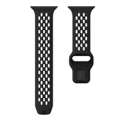 For Apple Watch 46mm / 49mm / 45mm / 44mm Kalebol Mesh Reverse Buckle Silicone Strap(Black)