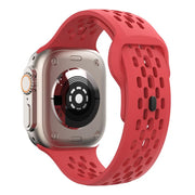 For Apple Watch 46mm / 49mm / 45mm / 44mm Kalebol Mesh Reverse Buckle Silicone Strap(Red)