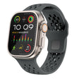For Apple Watch 46mm / 49mm / 45mm / 44mm Kalebol Mesh Reverse Buckle Silicone Strap(Dark Grey) - Watch Bands by Kalebol | Online Shopping South Africa | PMC TechLife | Buy Now Pay Later Mobicred