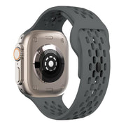 For Apple Watch 46mm / 49mm / 45mm / 44mm Kalebol Mesh Reverse Buckle Silicone Strap(Dark Grey)