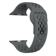 For Apple Watch 46mm / 49mm / 45mm / 44mm Kalebol Mesh Reverse Buckle Silicone Strap(Dark Grey)